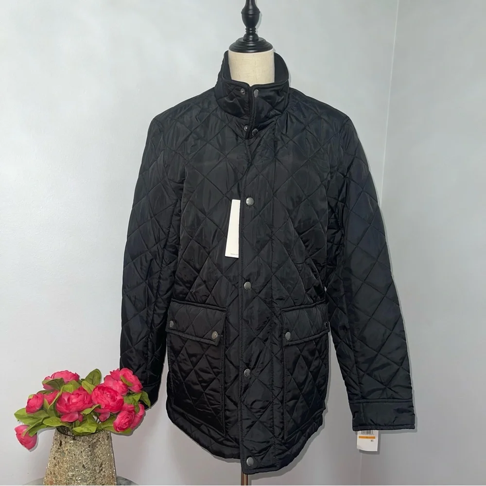 Cole Han Signature Mens Diamond Quilted Jacket- In Black Color- New Tag- Reemoly - Picture 4 of 15